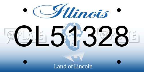 CL51328 Illinois License Plate