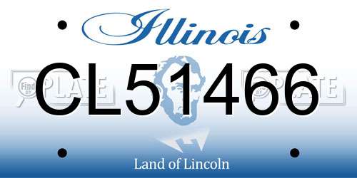 CL51466 Illinois License Plate