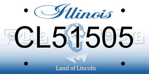 CL51505 Illinois License Plate