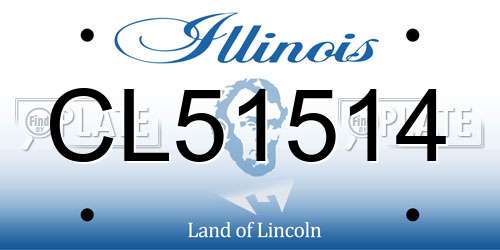 CL51514 Illinois License Plate