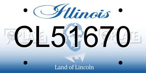 CL51670 Illinois License Plate