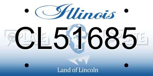 CL51685 Illinois License Plate