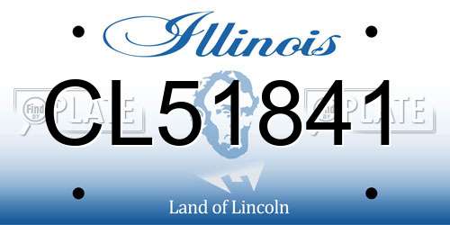 CL51841 Illinois License Plate