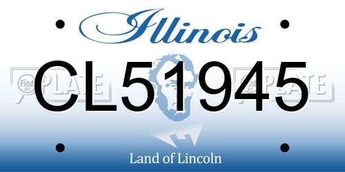 CL51945 Illinois License Plate