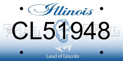 CL51948 Illinois License Plate