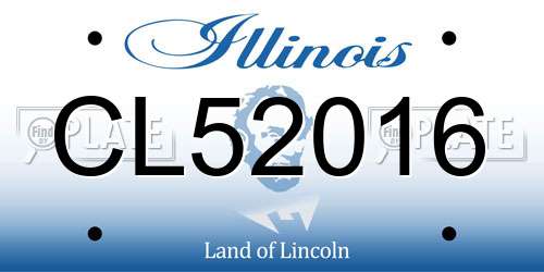 CL52016 Illinois License Plate