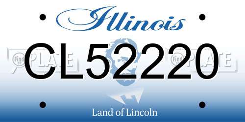 CL52220 Illinois License Plate