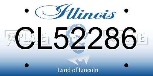 CL52286 Illinois License Plate