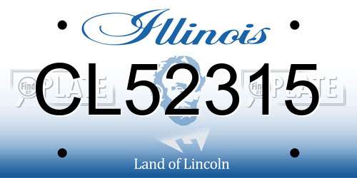 CL52315 Illinois License Plate