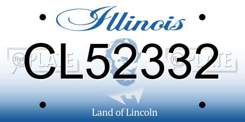 CL52332 Illinois License Plate