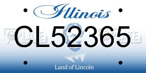 CL52365 Illinois License Plate