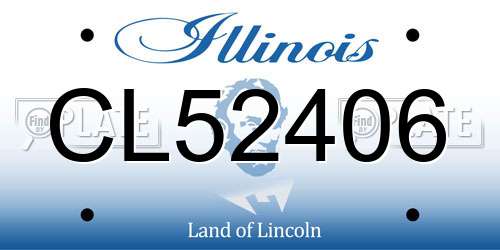 CL52406 Illinois License Plate