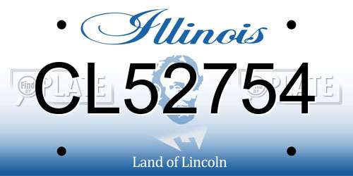 CL52754 Illinois License Plate