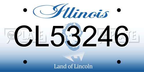 CL53246 Illinois License Plate