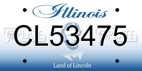CL53475 Illinois License Plate