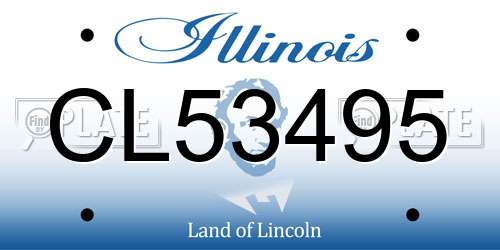 CL53495 Illinois License Plate