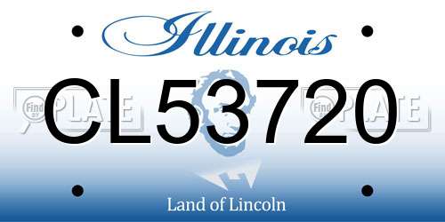CL53720 Illinois License Plate