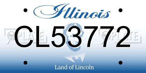CL53772 Illinois License Plate