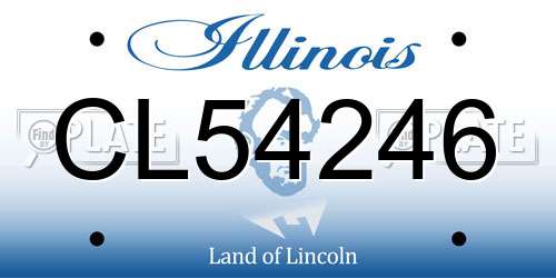 CL54246 Illinois License Plate