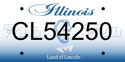 CL54250 Illinois License Plate