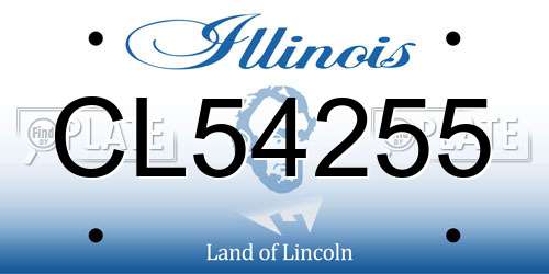 CL54255 Illinois License Plate