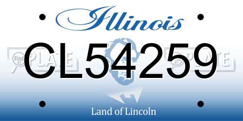 CL54259 Illinois License Plate