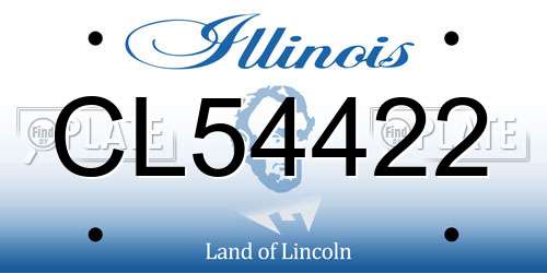 CL54422 Illinois License Plate