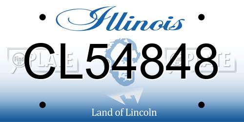 CL54848 Illinois License Plate
