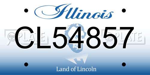 CL54857 Illinois License Plate