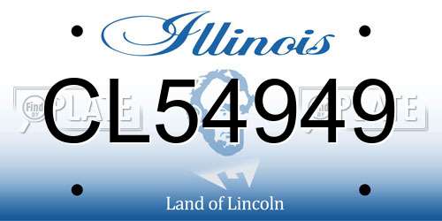 CL54949 Illinois License Plate