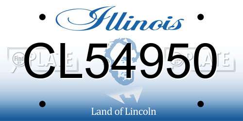 CL54950 Illinois License Plate