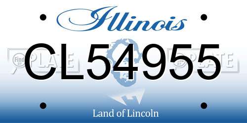 CL54955 Illinois License Plate