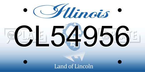 CL54956 Illinois License Plate