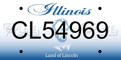 CL54969 Illinois License Plate