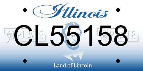 CL55158 Illinois License Plate