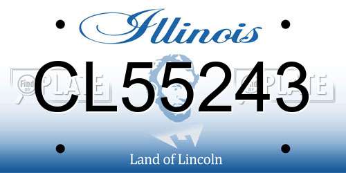 CL55243 Illinois License Plate