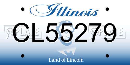 CL55279 Illinois License Plate