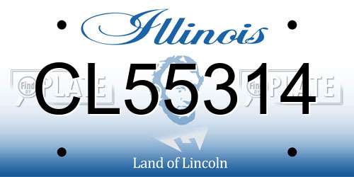 CL55314 Illinois License Plate