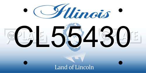 CL55430 Illinois License Plate