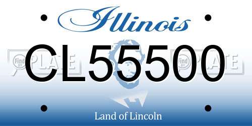 CL55500 Illinois License Plate