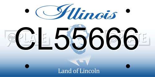 CL55666 Illinois License Plate