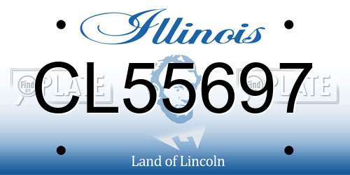 CL55697 Illinois License Plate