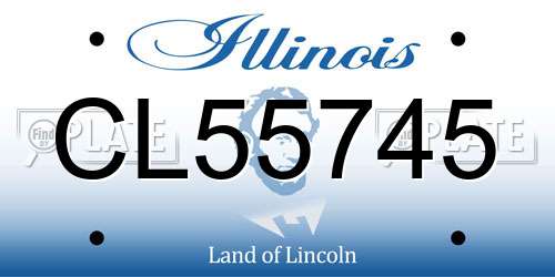 CL55745 Illinois License Plate