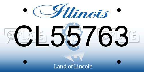 CL55763 Illinois License Plate