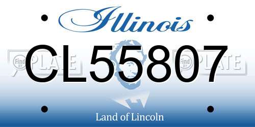 CL55807 Illinois License Plate