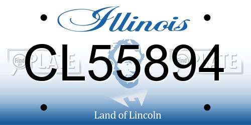 CL55894 Illinois License Plate