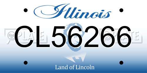 CL56266 Illinois License Plate