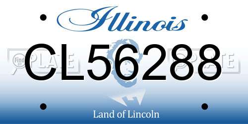 CL56288 Illinois License Plate