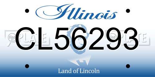 CL56293 Illinois License Plate
