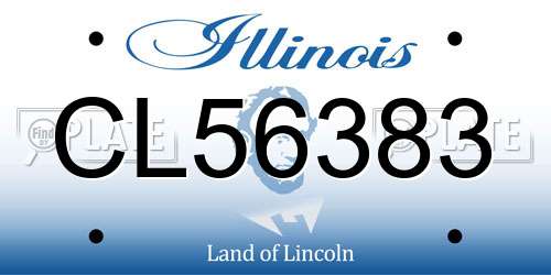 CL56383 Illinois License Plate